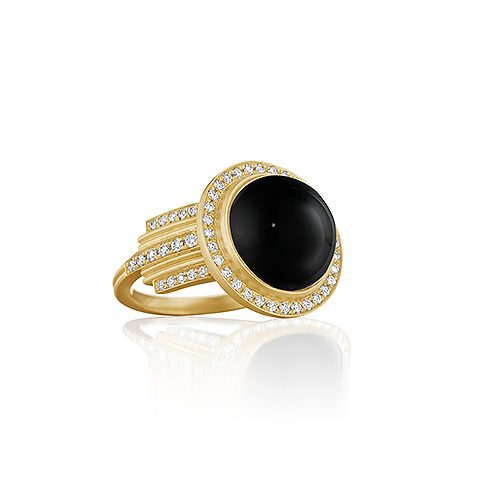 och Doryn Wallach med cabochon-slipade Onyx