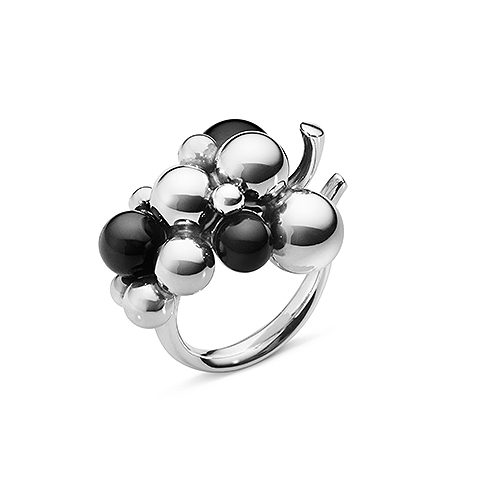 Ring från Georg Jensen cabochon-slipade Onyxar