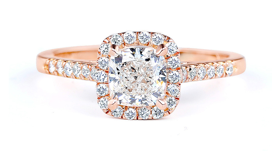 Förlovningsring från Forevermark i 18K roséguld med diamanter