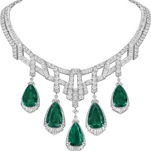 smaragder i collier av Van Cleef & Arpels-Merveille d'émeraudes-highjewellery