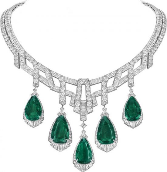 smaragder i collier av Van Cleef & Arpels-Merveille d'émeraudes-highjewellery