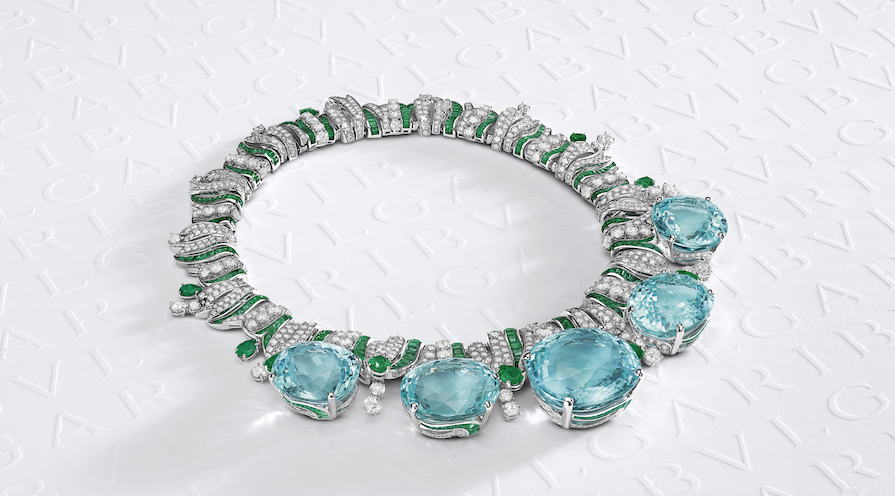 Halsband med fantastiska paraiba turmaliner från Bulgari