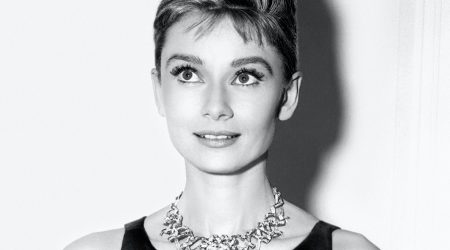 Audrey Hepburn med Tiffany & Co. gula diamant