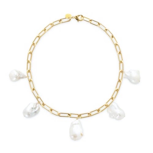 halsband kedja smycken med pärlor