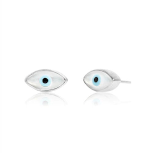 evil eye örhängen i silver perfekta som halloweensmycken