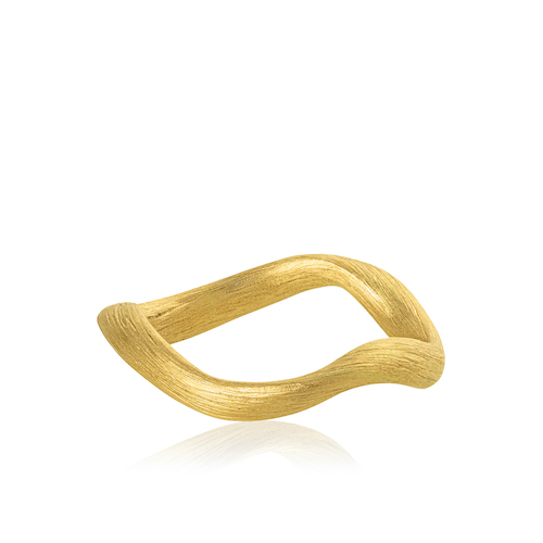 ring med abstrakt form guld