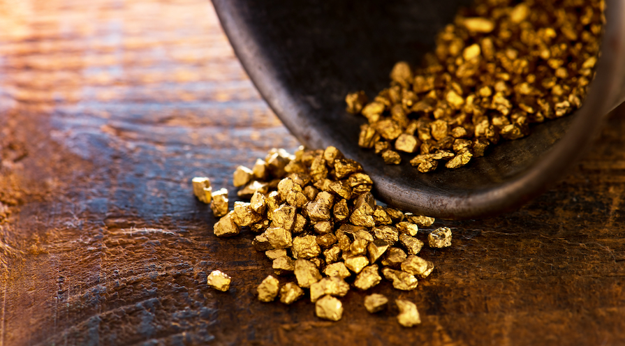 återvunnet guld granulat 24 k
