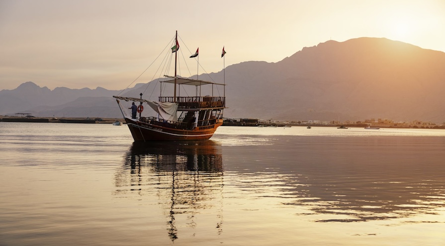 Traditionell fiskebåt för pärlfiske